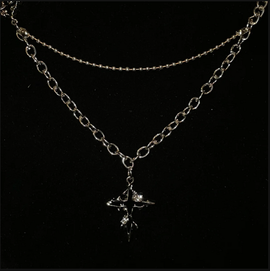 Melting Cross Necklace
