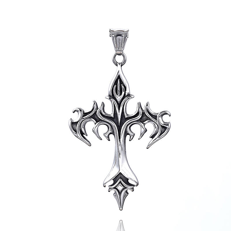 Flame Cross Necklace