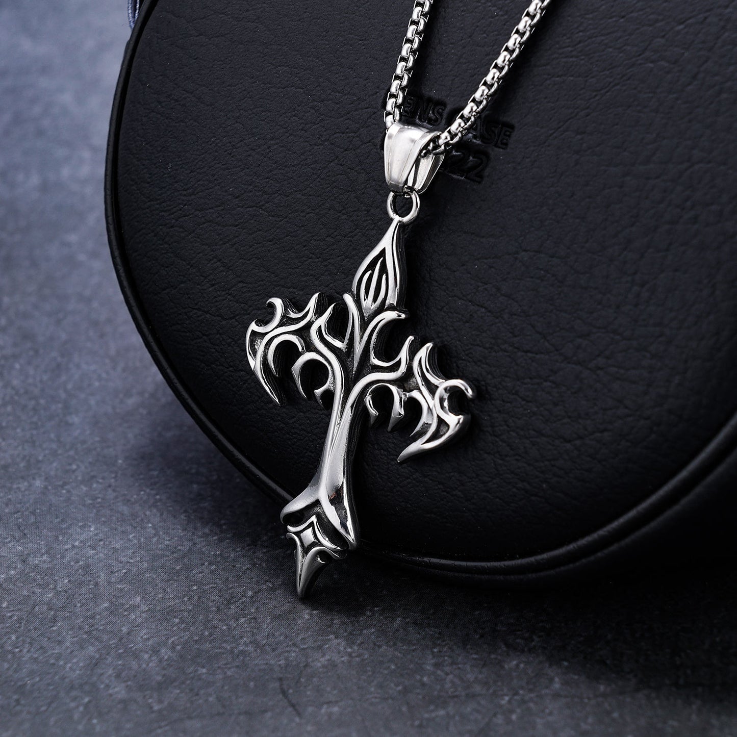 Flame Cross Necklace