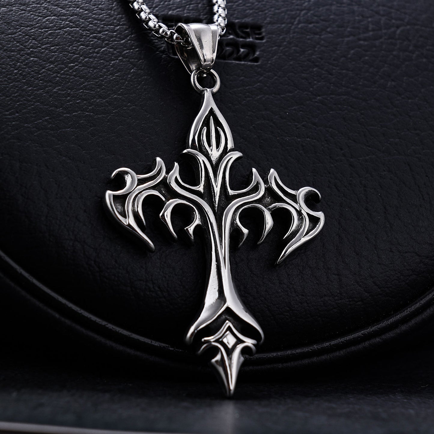 Flame Cross Necklace