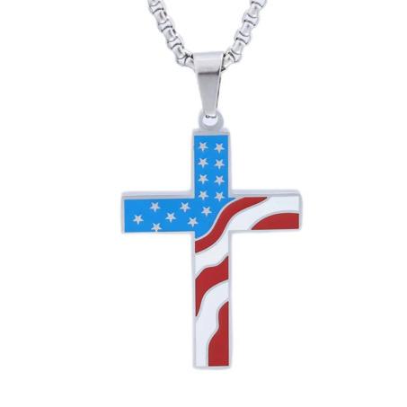 Flag Cross Necklace