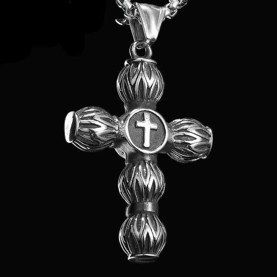 Double Cross Necklace