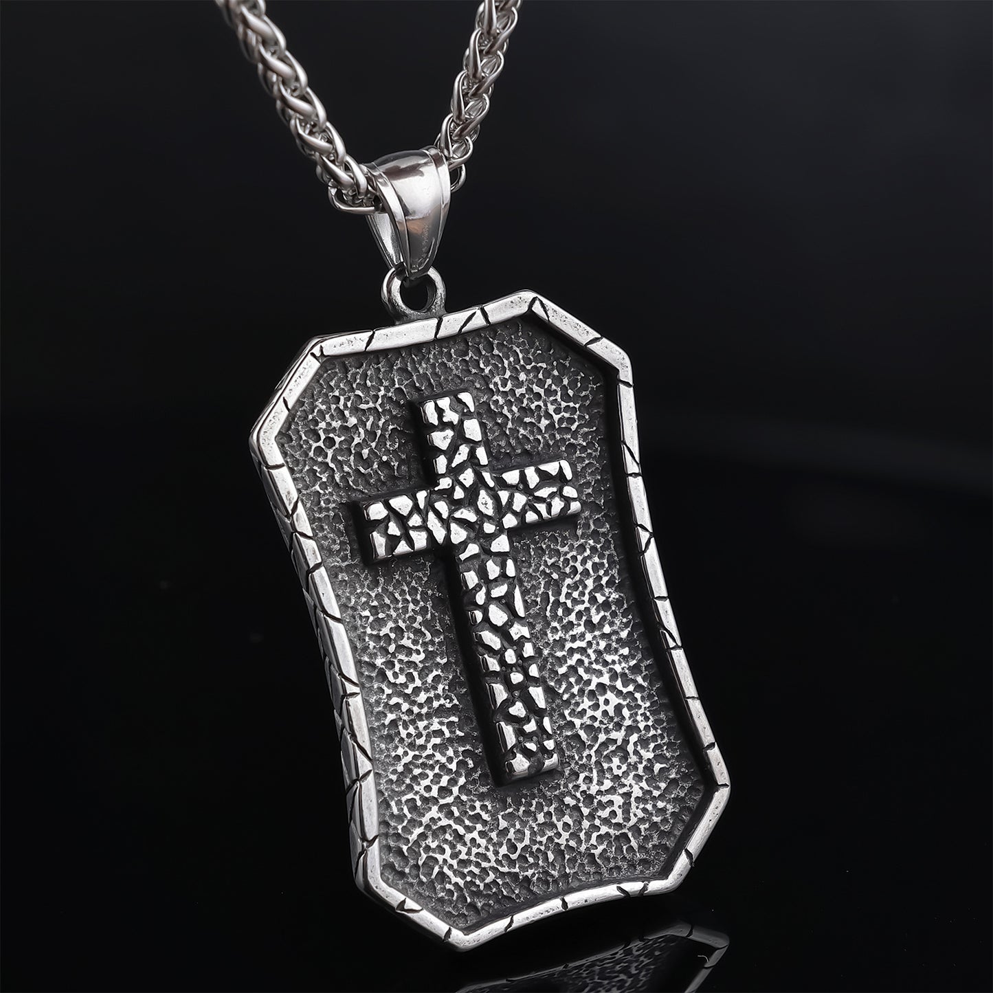 Rectangle Cross Necklace