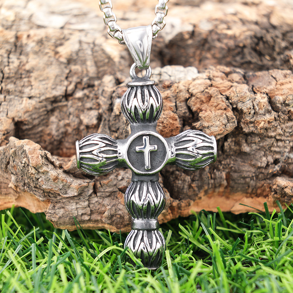 Double Cross Necklace
