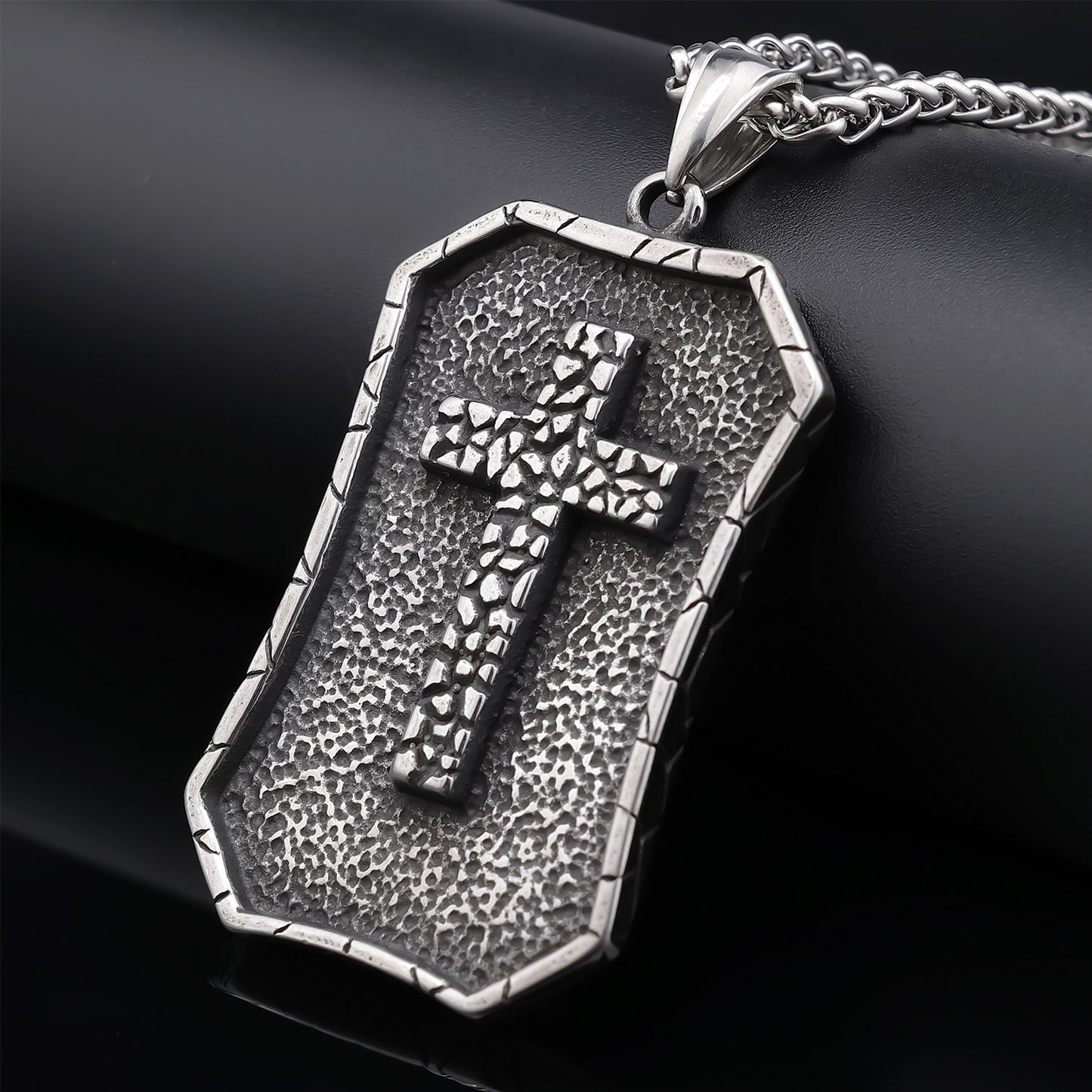 Rectangle Cross Necklace