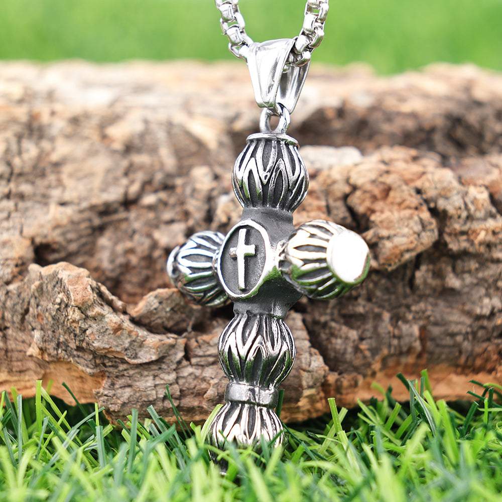 Double Cross Necklace