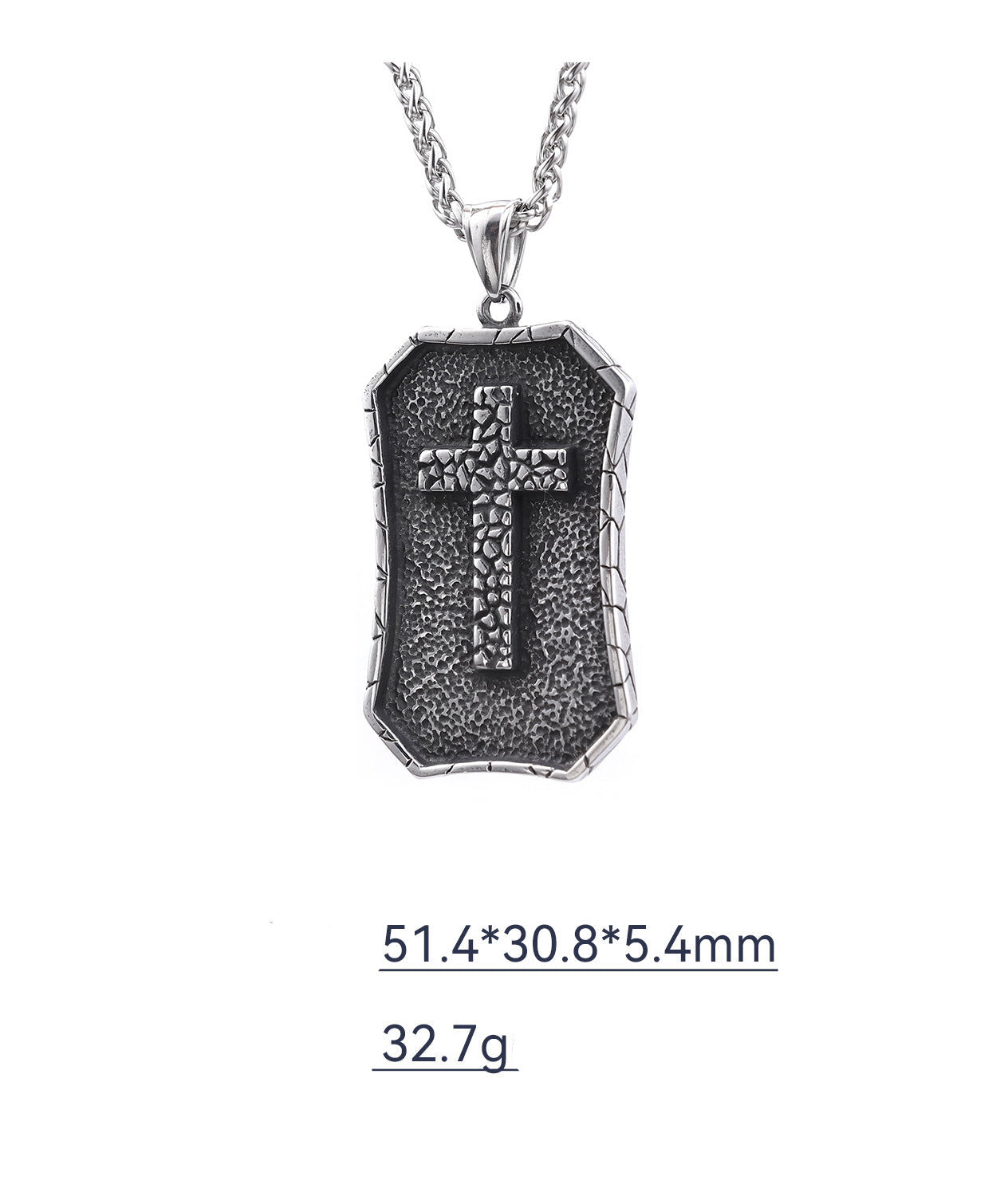 Rectangle Cross Necklace
