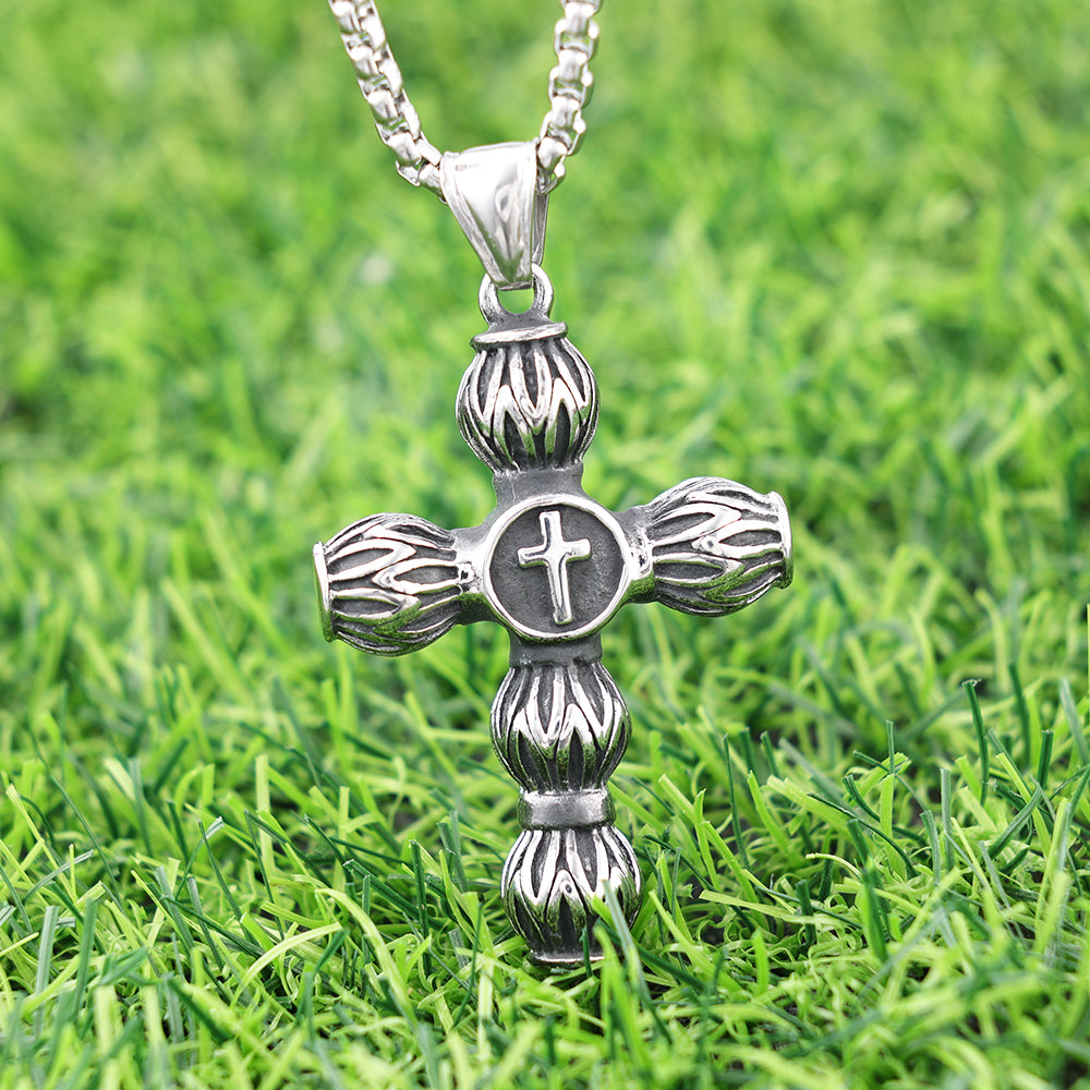 Double Cross Necklace