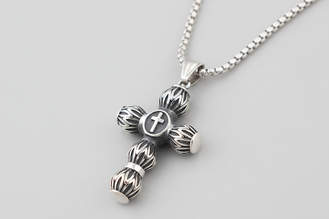 Double Cross Necklace