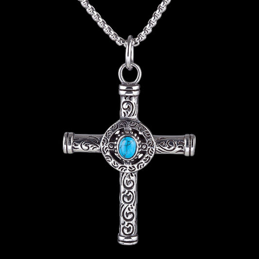 Turquoise Cross Necklace