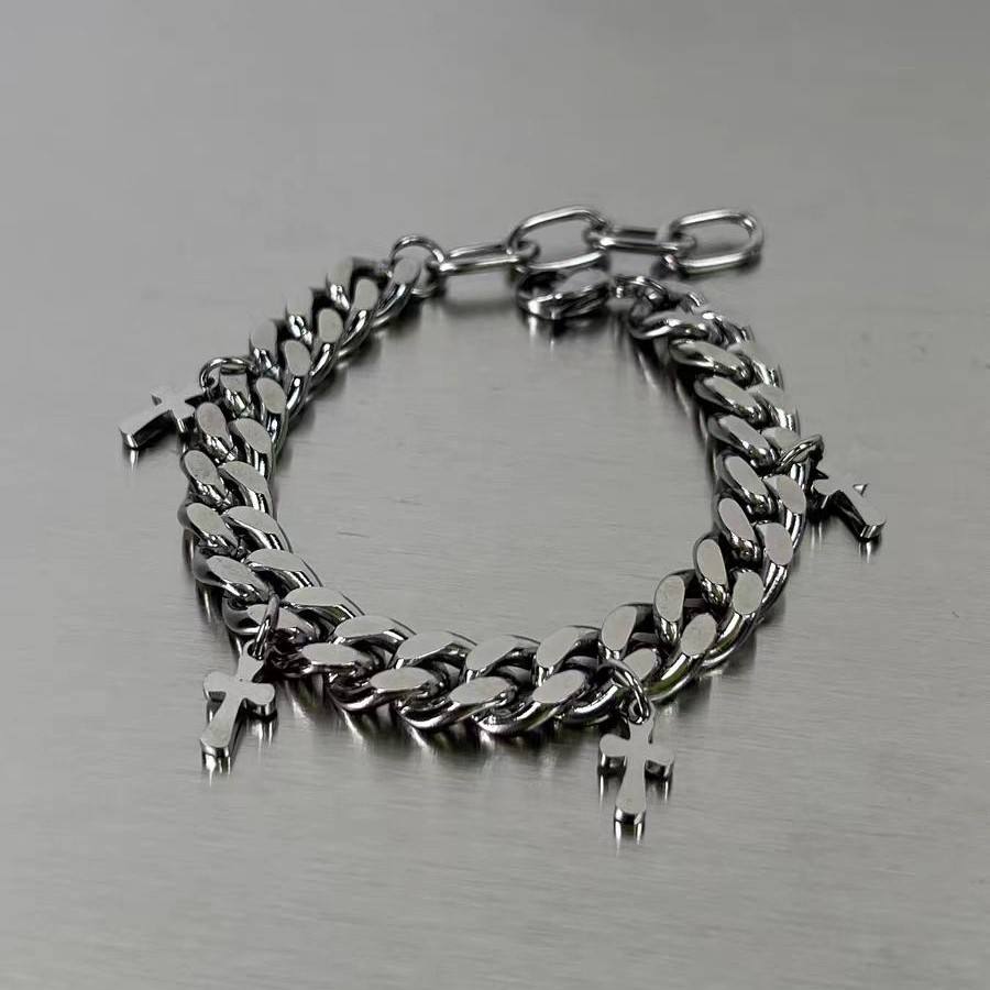 Multi Cross Cuban Bracelet
